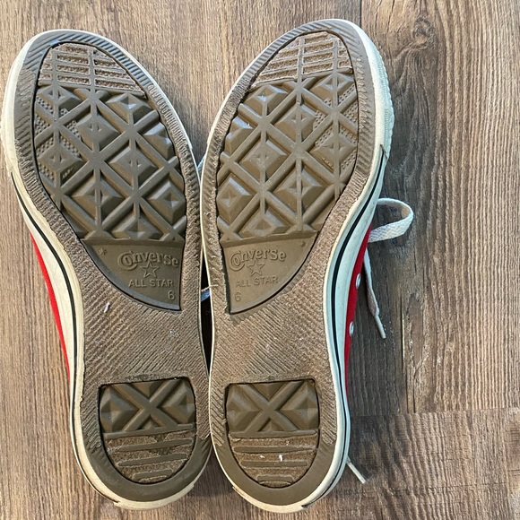 Red Low Top Converse - Picture 3 of 4